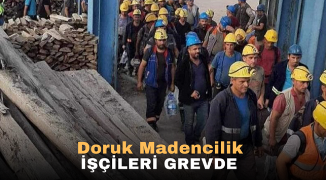 Doruk Madencilik İşçileri grevde 