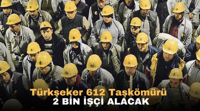 Türkşeker 612 Taşkömürü 2 bin işçi alacak 