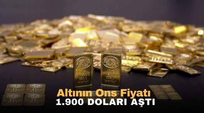 Altının ons fiyatı 1.900 doları aştı