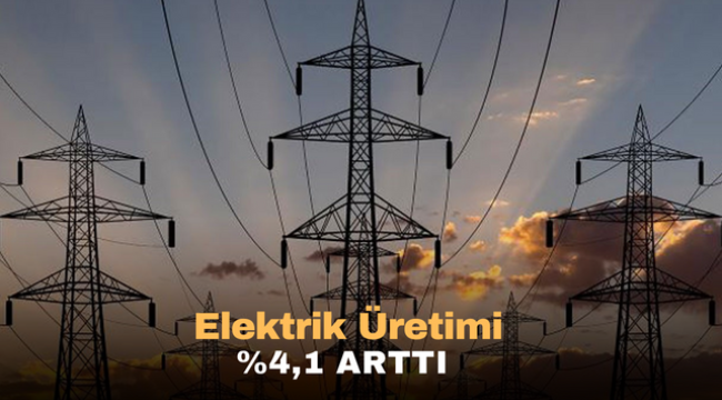 Elektrik üretimi %4,1 arttı