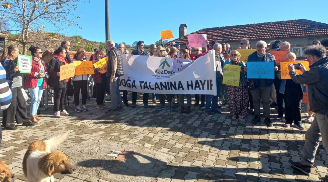 Ayvacıklılar 'altın madenine hayır' dedi: Binlerce ağaç kesilecek 