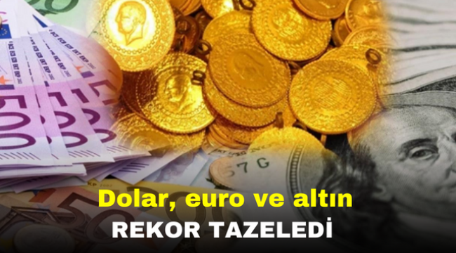 Dolar, euro ve altın rekor tazeledi