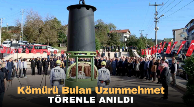 Kömürü bulan Uzunmehmet, törenle anıldı