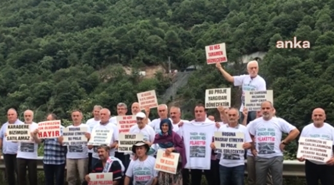 TRABZON HAYRAT VADİSİ'NDE VATANDAŞLAR, BEŞİNCİ HES PLANINA TEPKİ...