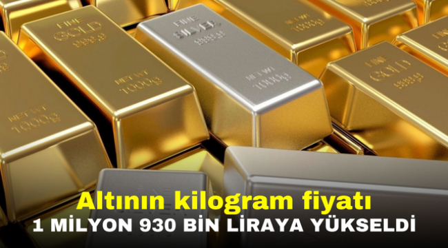 Altının kilogram fiyatı 1 milyon 930 bin liraya yükseldi