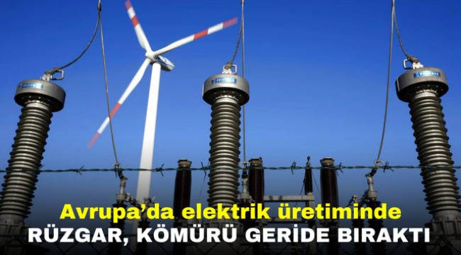 Avrupa'da elektrik üretiminde rüzgar, kömürü geride bıraktı