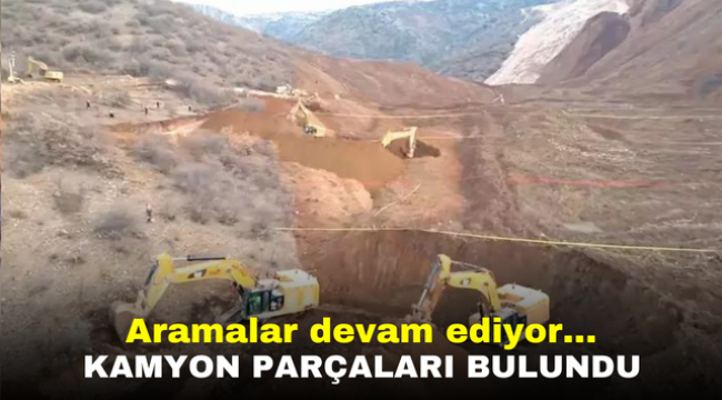 Aramalar devam ediyor...Kamyon parçaları bulundu