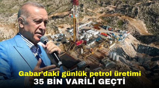 Gabar'daki günlük petrol üretimi 35 bin varili geçti