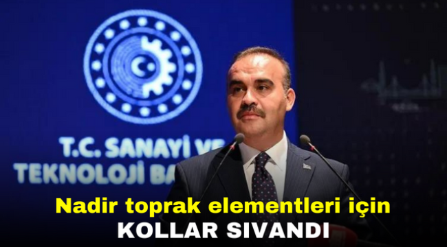 Nadir toprak elementleri için kollar sıvandı