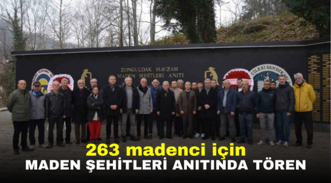 263 madenci için maden şehitleri anıtında tören