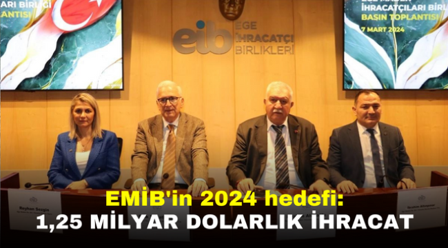 EMİB'in 2024 hedefi: 1,25 milyar dolarlık ihracat