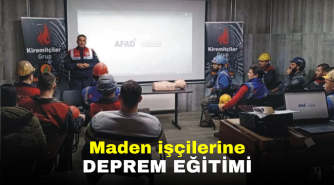 Maden işçilerine deprem eğitimi