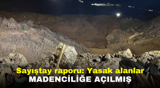 Sayıştay raporu: Yasak alanlar madenciliğe açılmış