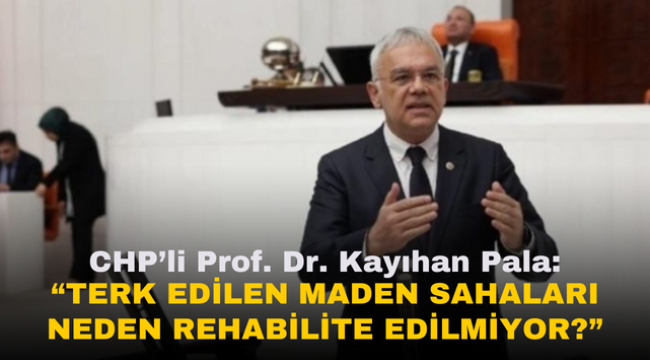 CHP Bursa Milletvekili Pala: Terk edilen maden sahaları neden rehabilite edilmiyor?