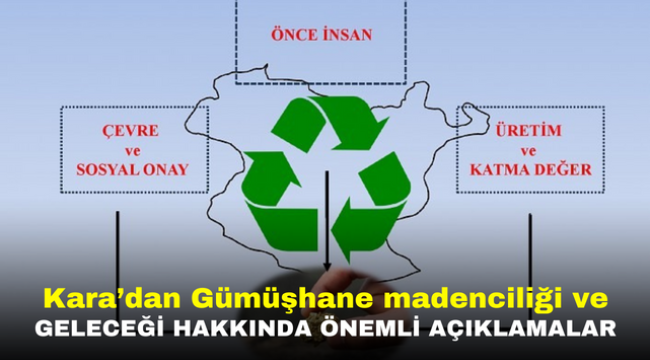 Kara'dan Gümüşhane madenciliği ve geleceği hakkında önemli açıklamalar