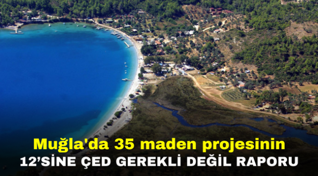 Muğla'da 35 maden projesinin 12'sine ÇED gerekli değil raporu