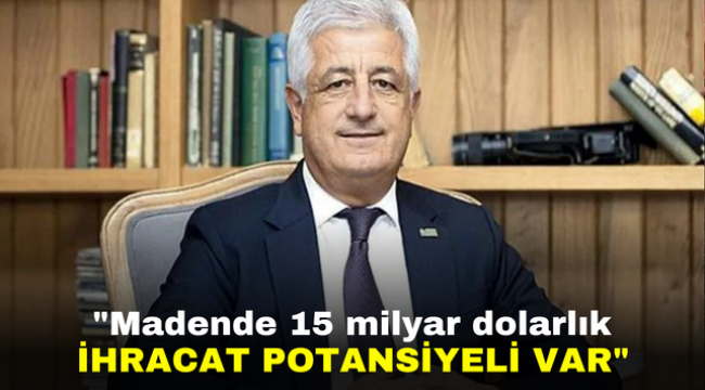 "Madende 15 milyar dolarlık ihracat potansiyeli var"