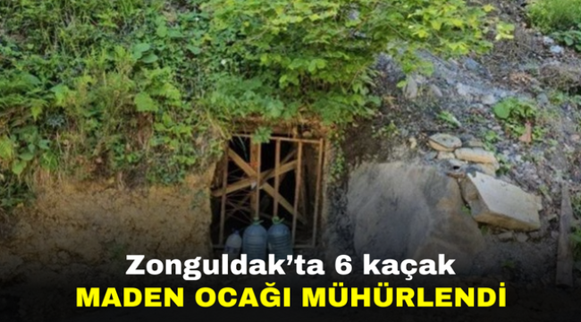 Zonguldak'ta 6 kaçak maden ocağı mühürlendi