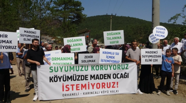 Bursa'da 4 köyden maden eylemi!